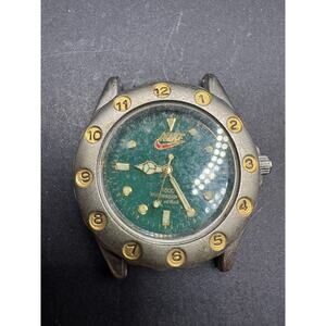 Rare Vtg Nike Watch 1500 Professional 200M Waterproof Watch 3638 Green Dial